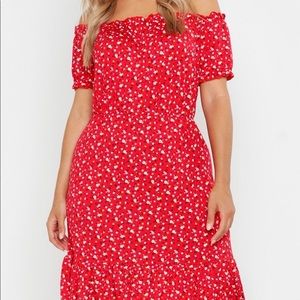 COPY - Boohoo Ditzy Floral Ruffle Bardot Skater D…